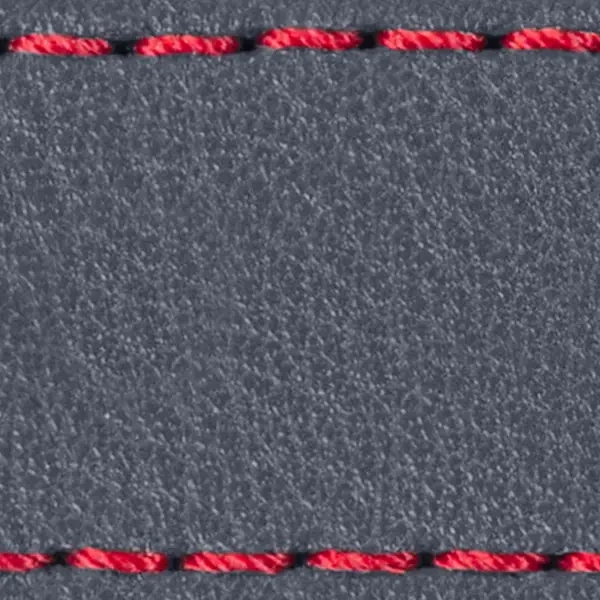 Pasek C1 26mm | Szary stalowy / Czerwona nić | Części skórzane bez klamry