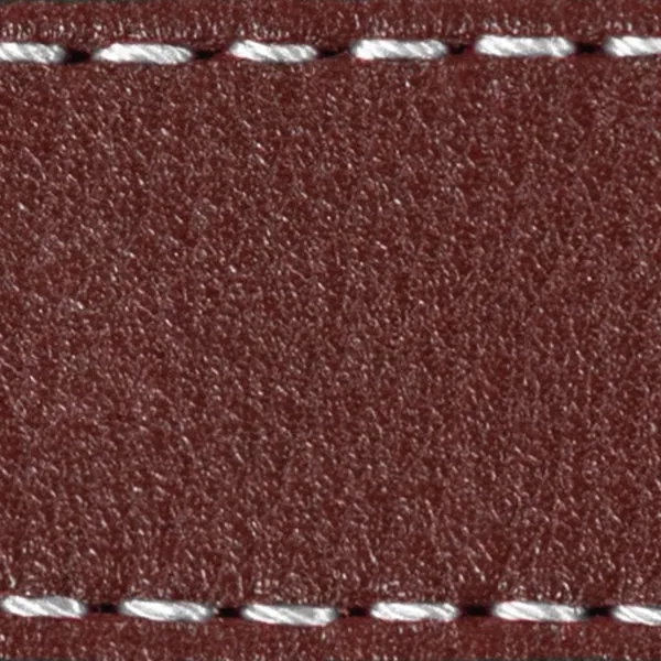 Podkładka W1 do paska 18mm | Kasztanowy / Biała nić