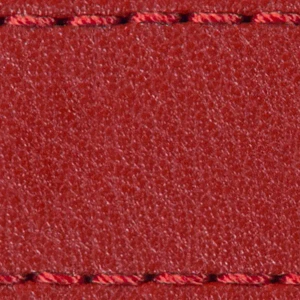 Pasek C1 22mm | Czerwony szkarłatny / Czerwona nić | Części skórzane bez klamry