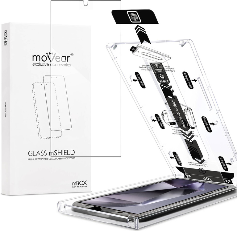 moVear mBOX GLASS mSHIELD 2.5D do Samsung Galaxy S24 Ultra (6.8") (łatwy montaż)