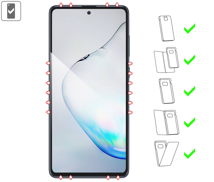 moVear GLASS mSHIELD 2.5D MAX do Samsung Galaxy Note 10 Lite (6.7") (kompatybilne z etui)