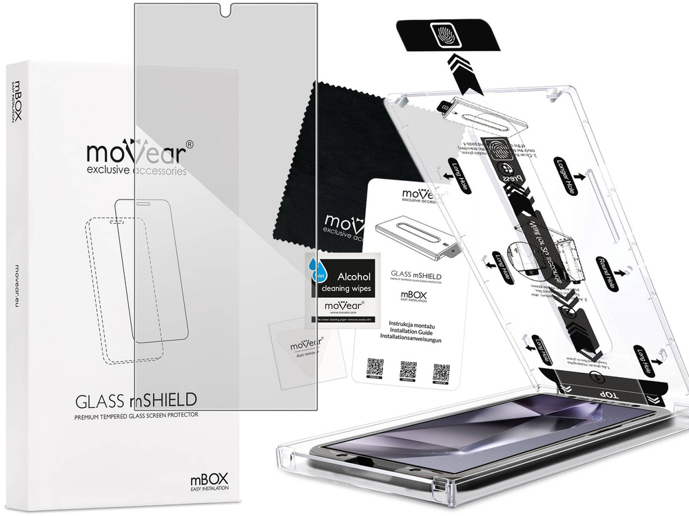 moVear mBOX GLASS mSHIELD 2.5D privacy do Samsung Galaxy S24 Ultra (6.8") (Anty spy, z Aplikatorem)