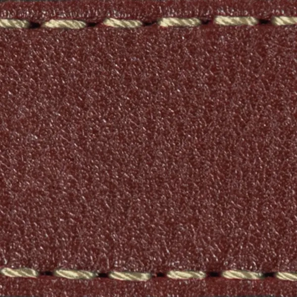 Podkładka W1 do paska 18mm | Kasztanowy / Kremowa nić