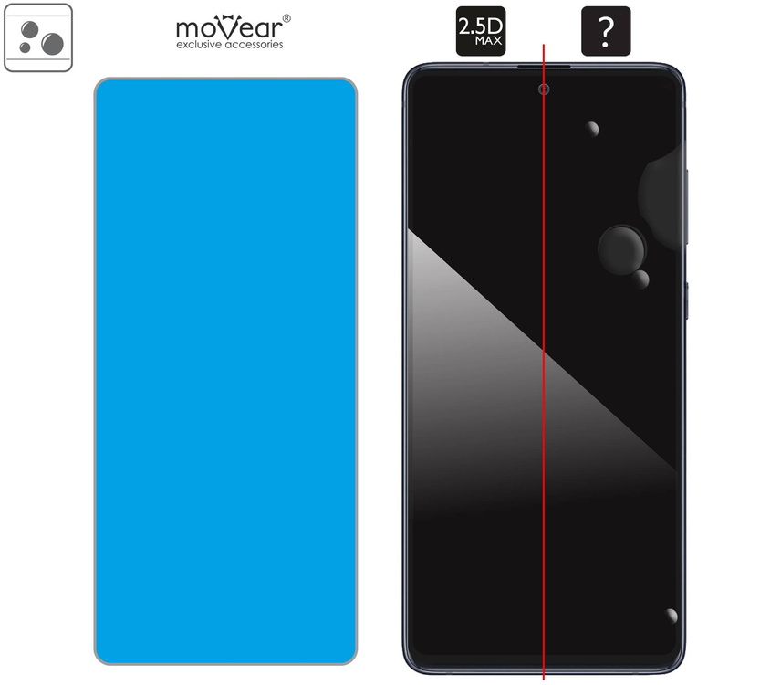 moVear GLASS mSHIELD 2.5D MAX do Samsung Galaxy Note 10 Lite (6.7") (kompatybilne z etui)