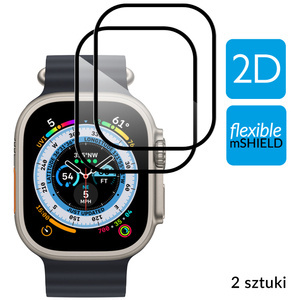 2 szt. | moVear flexible mSHIELD 2D do Apple Watch Ultra (49mm) (1.92"). Pancerne szkło hybrydowe.