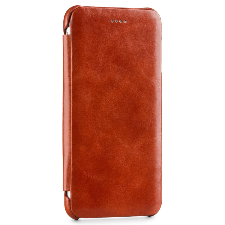 moVear flipSide S skórzane etui do Apple iPhone 8 Plus / 7 Plus (5.5") | Skóra naturalna vintage (Brązowa)