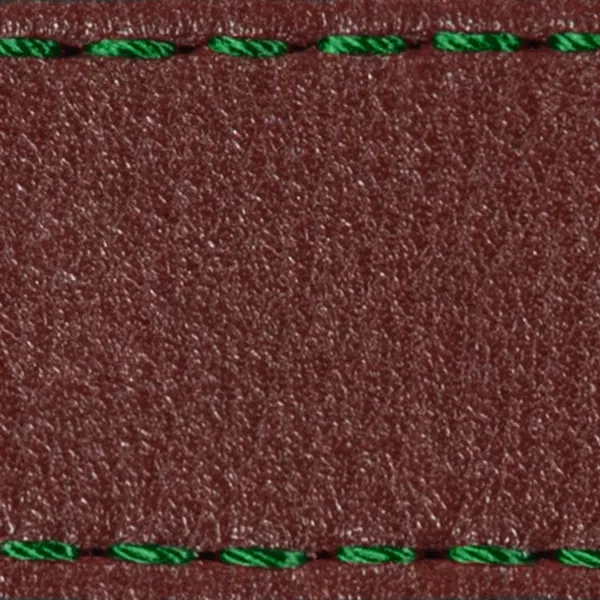 Podkładka W1 do paska 18mm | Kasztanowy / Ciemnozielona nić