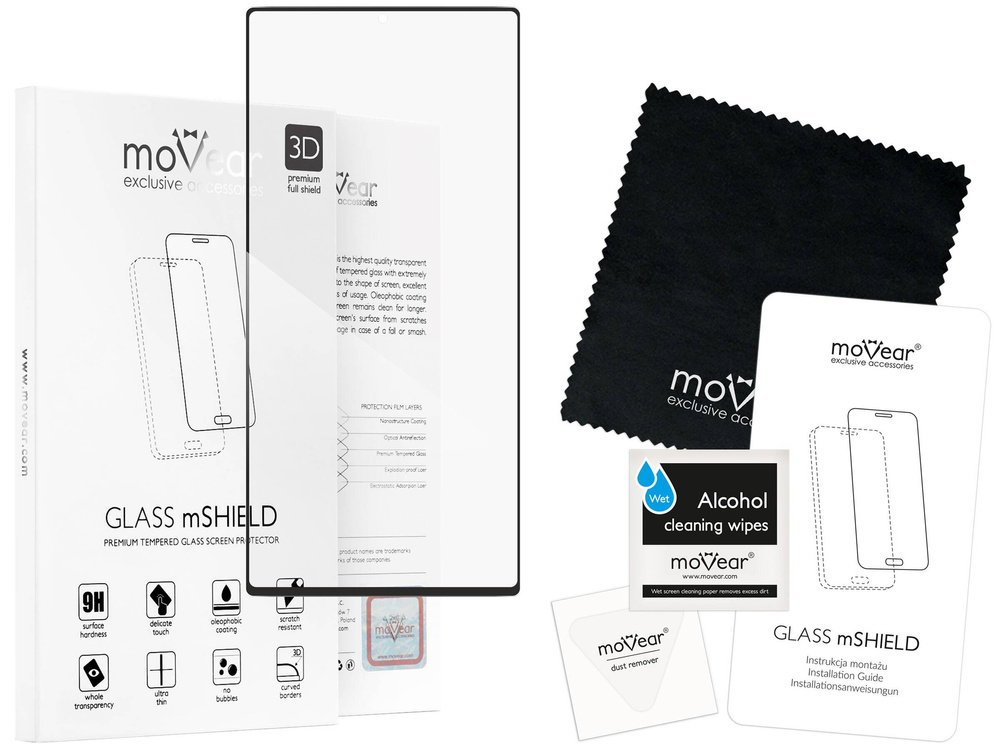 moVear GLASS mSHIELD 3D do Samsung Galaxy Note 10+ (Plus) (6.8") (na cały ekran)