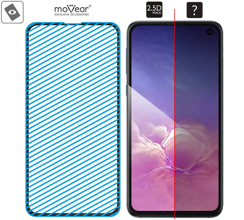 2 szt. | moVear GLASS mSHIELD 2.5D MAX do Samsung Galaxy S10e (5.8") (kompatybilne z etui)