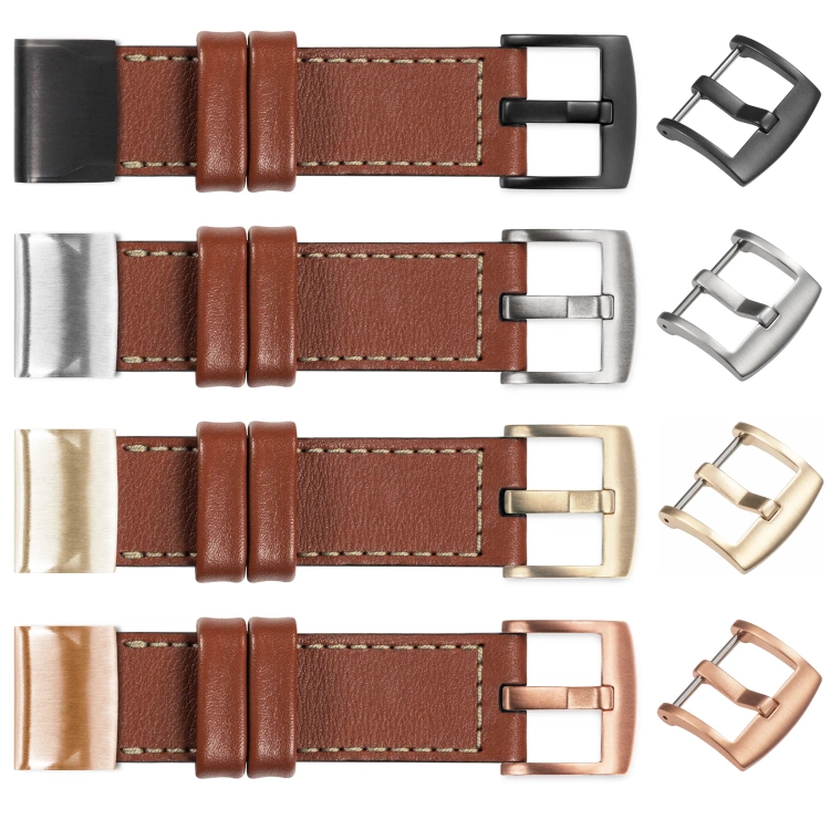 moVear Prestige C1 Skórzany pasek do Garmin QuickFit 26mm (Fenix / Epix / Quatix / Tactix / Enduro - 51mm) | Brązowy, kremowe przeszycie [rozmiary XS-XXL i klamra do wyboru]