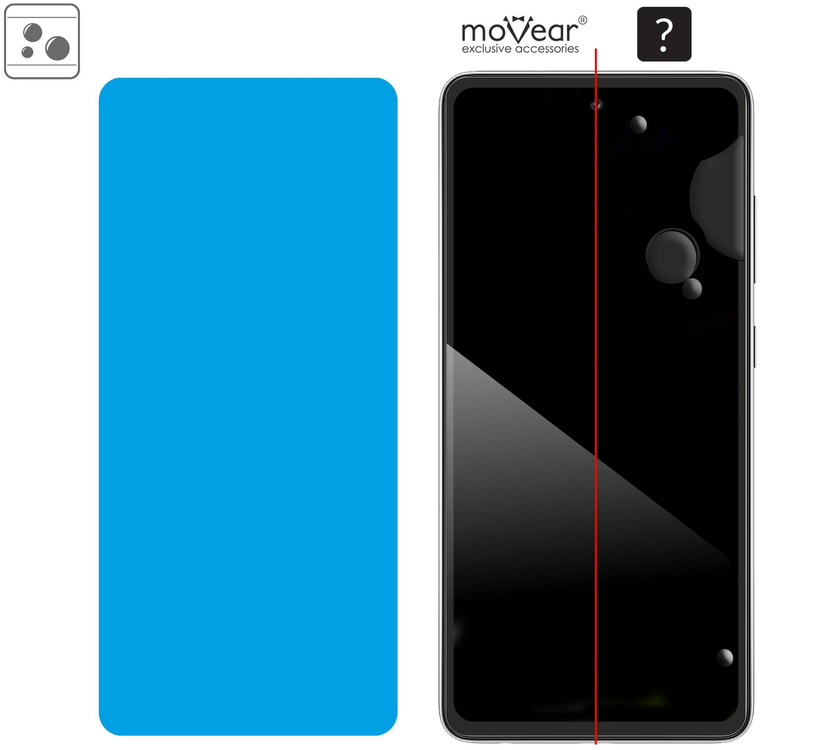 moVear GLASS mSHIELD 2.5D MAX do Samsung Galaxy A52s / A52 (6.5") (kompatybilne z etui)
