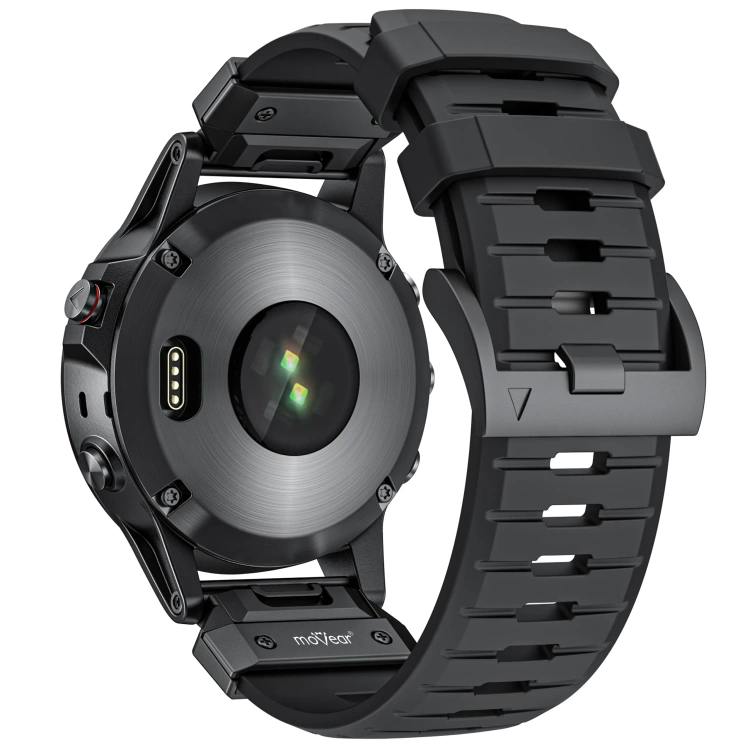 Pasek moVear FKM Extreme do Garmin QuickFit 22mm (Fenix / Forerunner / Epix / Instinct / Enduro / Quatix / MARQ - 47/45mm) Czarny