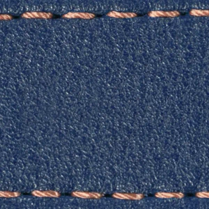 Pasek C1 18mm | Granatowy / Różowo złota nić | Części skórzane bez klamry