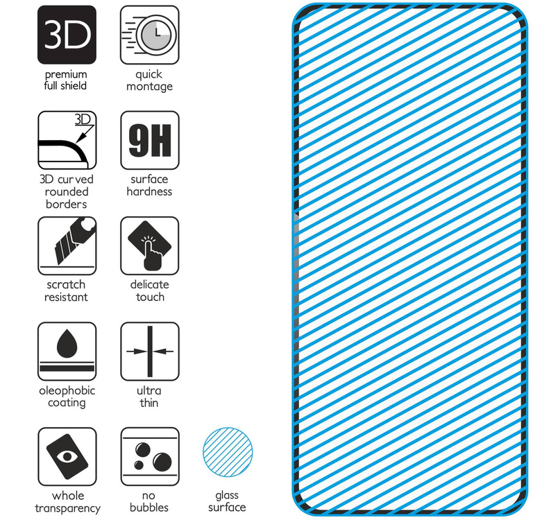 moVear GLASS mSHIELD 3D do Samsung Galaxy S20+ (Plus) (6.7") (na cały ekran)