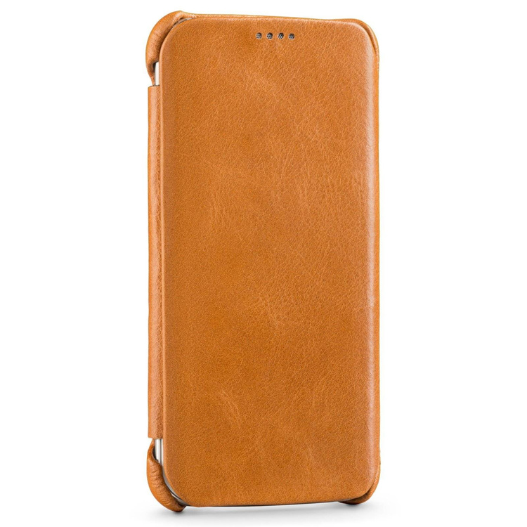 
                    moVear flipSide S Skórzane Etui do Samsung Galaxy S6 edge | Skóra Vintage | Jasnobrązowy