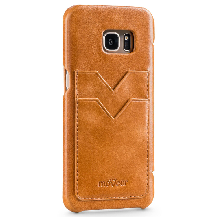 
                    moVear flipSide S+ Skórzane Etui do Samsung Galaxy S7 edge | Skóra Vintage | Jasnobrązowy