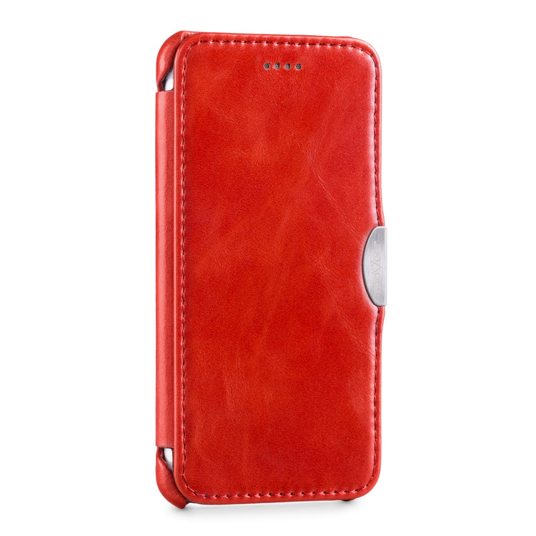 moVear flipSide C skórzane etui do Apple iPhone 6 / 6s (4.7") | Skóra naturalna vintage (Czerwona)