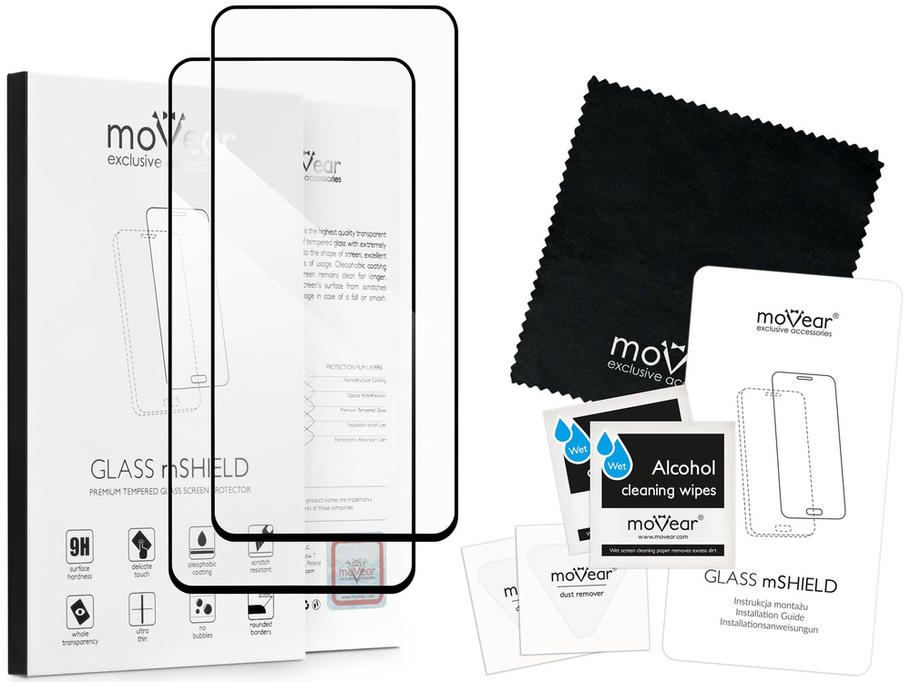 2 szt. | moVear GLASS mSHIELD 2.5D MAX do Samsung Galaxy S23 FE (6.4") (kompatybilne z etui)