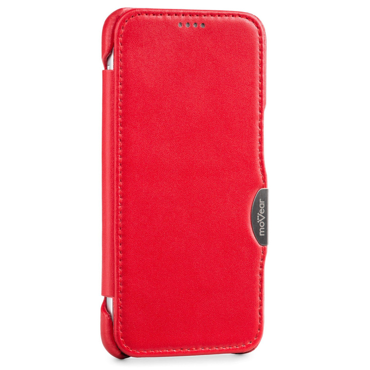 moVear flipSide C+ Skórzane Etui do Samsung Galaxy S7 | Skóra Gładka | Czerwony