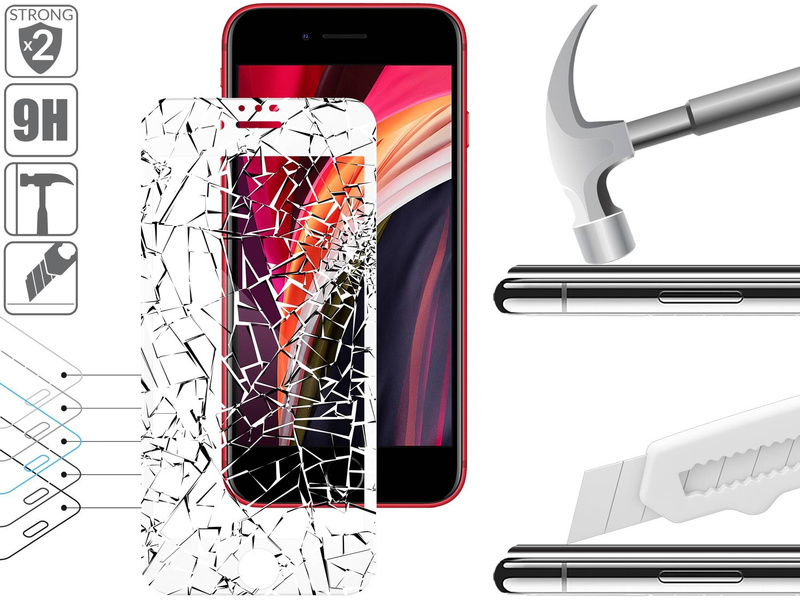 moVear GLASS mSHIELD 3D PRO do Apple iPhone 8 / 7 (4.7") (na cały ekran)