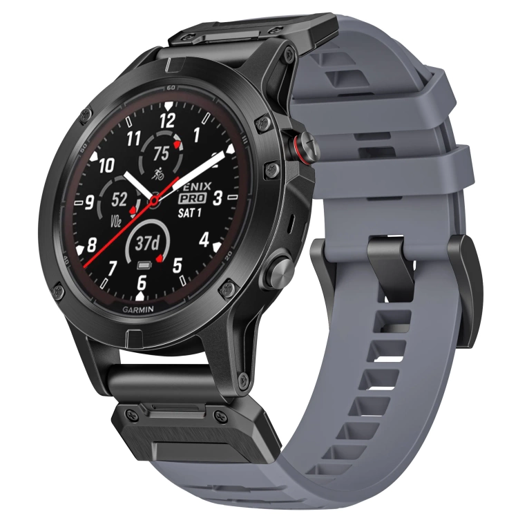 Pasek moVear FKM Extreme do Garmin QuickFit 26mm (Fenix / Epix / Quatix / Tactix / Enduro - 51mm) Szary
