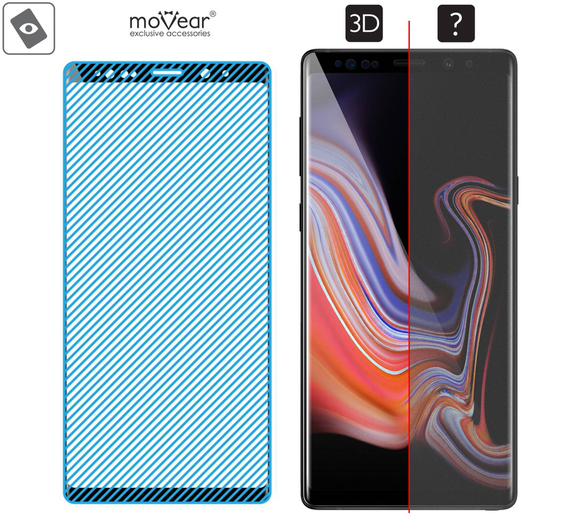 moVear GLASS mSHIELD 3D do Samsung Galaxy Note 9 (6.3") (na cały ekran)