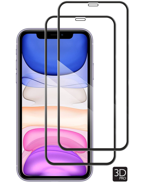 2 szt. | moVear GLASS mSHIELD 3D PRO do Apple iPhone 11 / Xr (6.1") (na cały ekran)