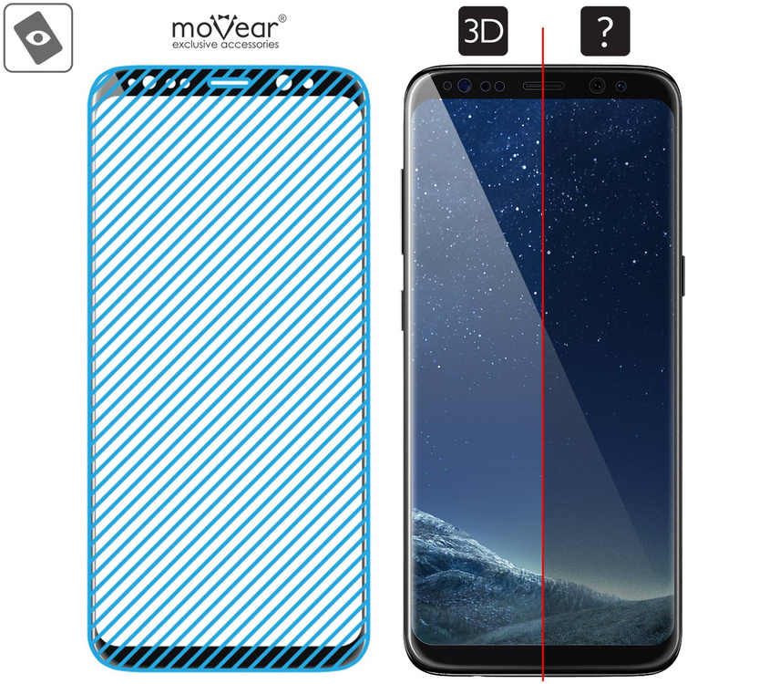 moVear GLASS mSHIELD 3D do Samsung Galaxy S8+ (Plus) (6.2") (na cały ekran)