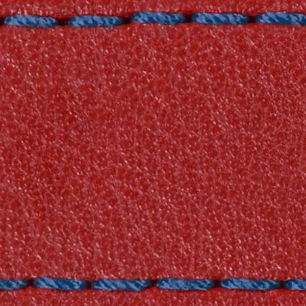 Pasek C1 26mm | Czerwony szkarłatny / Granantowa nić | Części skórzane bez klamry