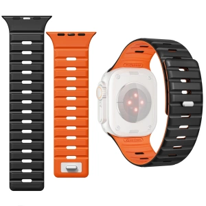 Pasek silikonowy SIL M1 do Apple Watch 10 / 9 / 8 / 7 / 6 / 5 / 4 / SE (42/41/40mm) | Czarny