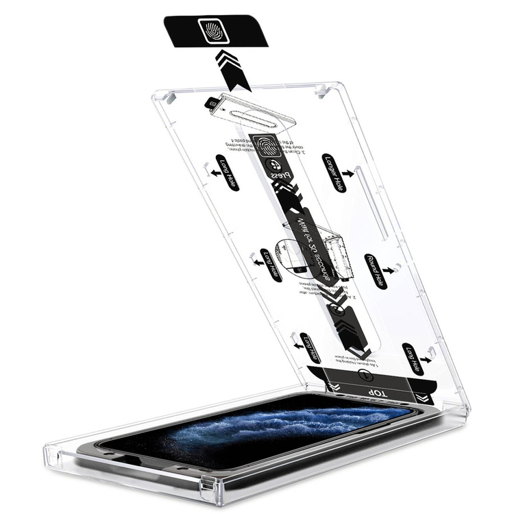 moVear mBOX GLASS mSHIELD 2.5D MAX do Apple iPhone 11 Pro / Xs / X (5.8") (łatwy montaż)