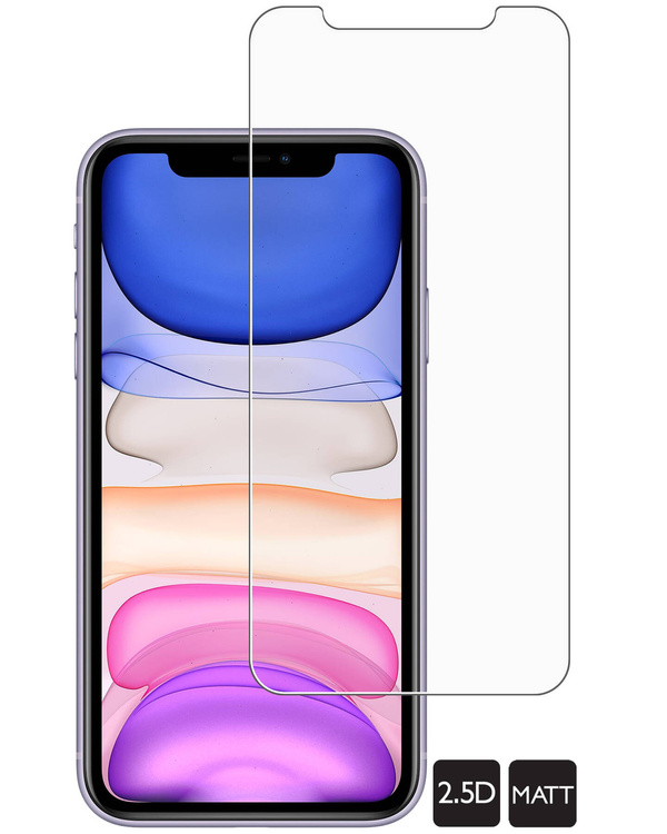 moVear GLASS mSHIELD 2.5D MATT do Apple iPhone 11 / Xr (6.1") (Antyrefleksyjne, kompatybilne z etui)