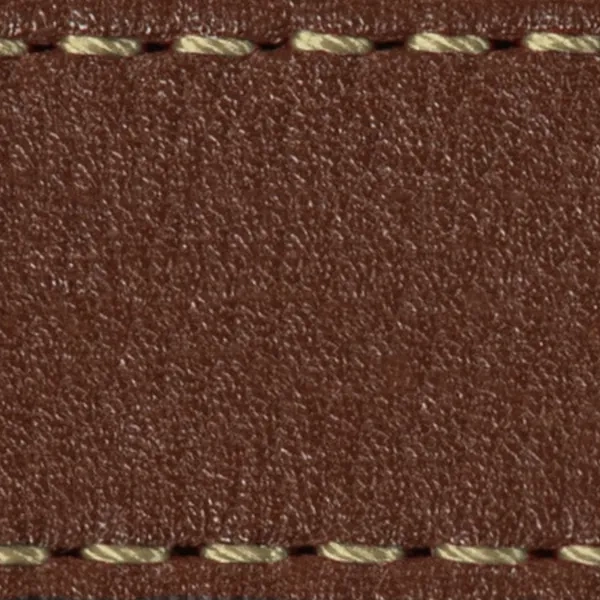 Podkładka W1 do paska 26mm | Ciemnobrązowy / Kremowa nić