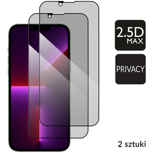 2 szt. | moVear GLASS mSHIELD 2.5D MAX privacy do Apple iPhone 14 Plus / 13 Pro Max (6.7") (Prywatyzujące, kompatybilne z etui)