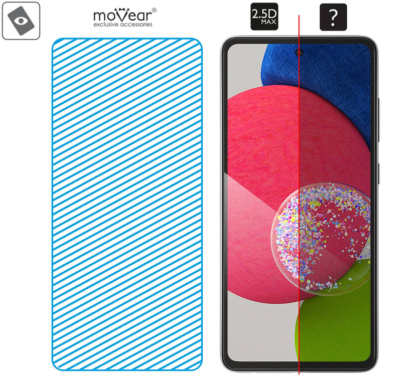 moVear GLASS mSHIELD 2.5D MAX do Samsung Galaxy A52s / A52 (6.5") (kompatybilne z etui)