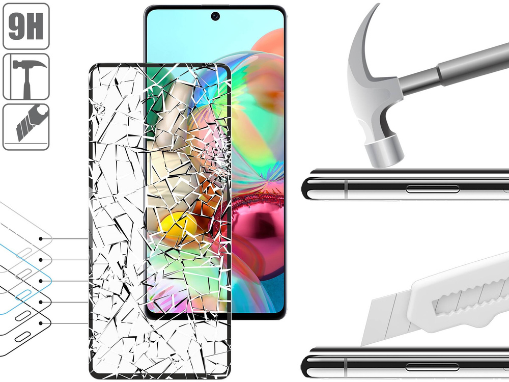 2 szt. | moVear GLASS mSHIELD 3D PRO-E do Samsung Galaxy A71 (6.7") (kompatybilne z etui)