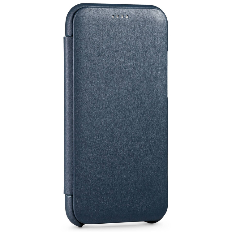 moVear flipSide S skórzane etui do Apple iPhone 11 (6.1") | Skóra naturalna nappa (Granatowa)
