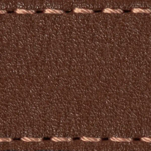 Pasek C1 18mm | Ciemnobrązowy / Różowo złota nić | Części skórzane bez klamry