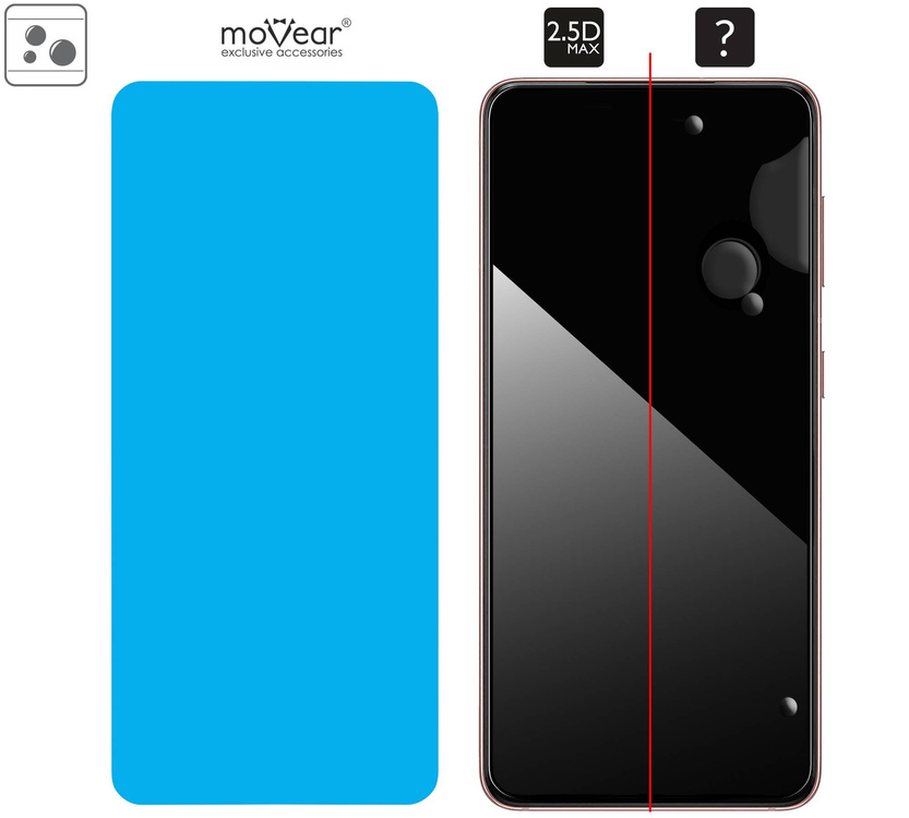 moVear GLASS mSHIELD 2.5D MAX do Samsung Galaxy S21 (6.2") (kompatybilne z etui)