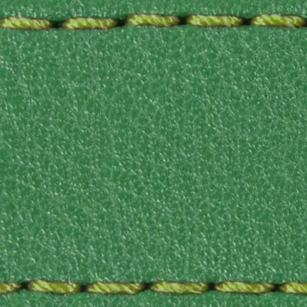 Pasek C1 22mm | Zielony / Limonkowa nić | Części skórzane bez klamry