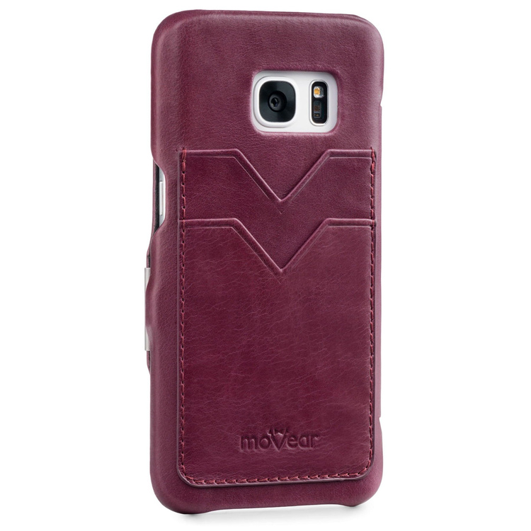 moVear flipSide C+ Skórzane Etui do Samsung Galaxy S6 | Skóra Vintage | Fioletowy