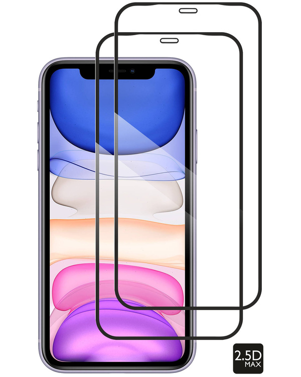 2 szt. | moVear GLASS mSHIELD 2.5D MAX do Apple iPhone 11 / Xr (6.1") (kompatybilne z etui)