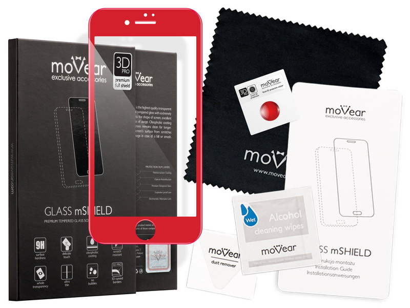 moVear GLASS mSHIELD 3D PRO na Apple iPhone 7 Plus | Szkło Hartowane na Cały Ekran, 9H
