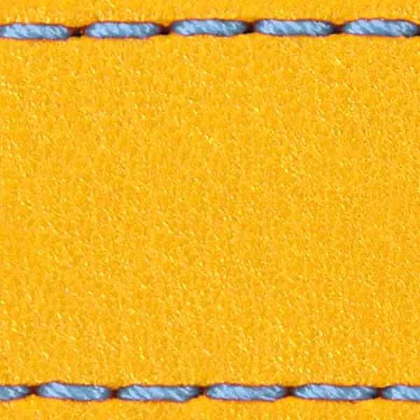 Pasek C1 23mm | Żółty / Błękitna nić | Części skórzane bez klamry