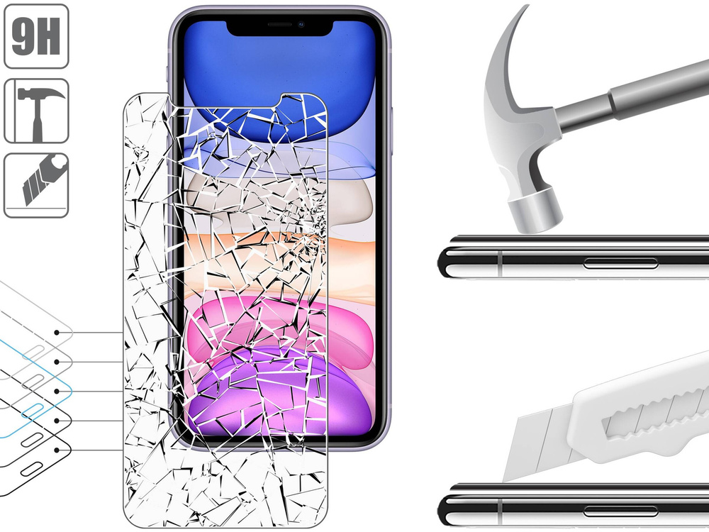 moVear GLASS mSHIELD 2.5D MATT do Apple iPhone 11 / Xr (6.1") (Antyrefleksyjne, kompatybilne z etui)