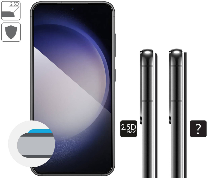 2 szt. | moVear GLASS mSHIELD 2.5D MAX do Samsung Galaxy S23 (6.1") (kompatybilne z etui)