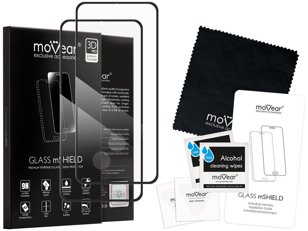2 szt. | moVear GLASS mSHIELD 3D do Samsung Galaxy S20+ (Plus) (6.7") (na cały ekran)