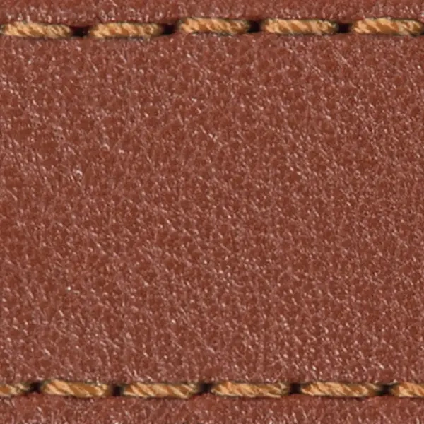 Pasek C1 23mm | Brązowy / Brązowa złota nić | Części skórzane bez klamry