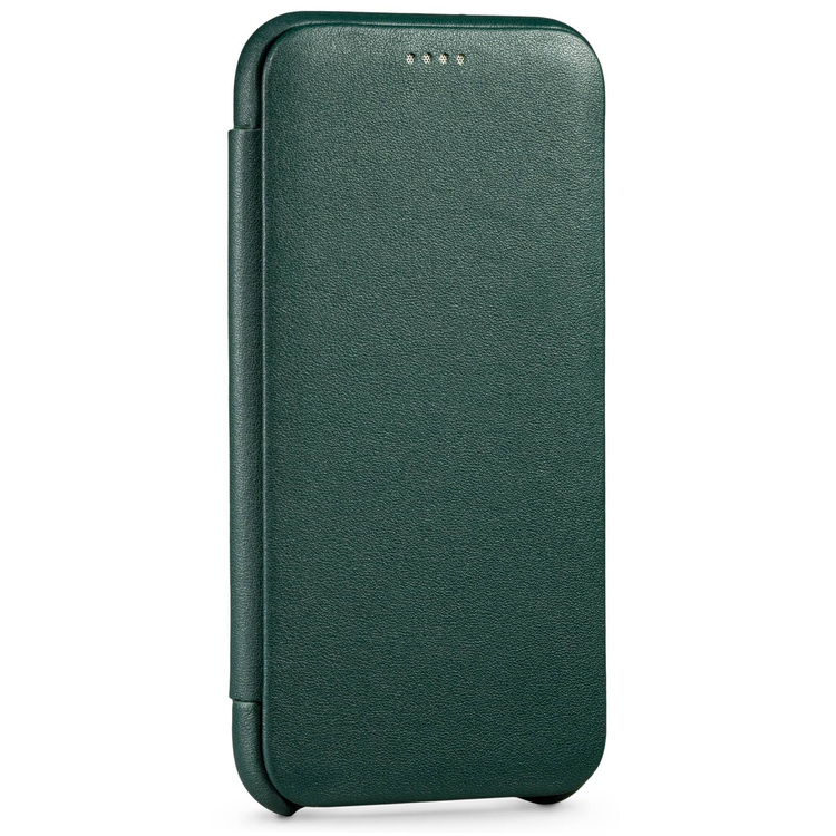 moVear flipSide S skórzane etui do Apple iPhone 11 Pro (5.8") | Skóra naturalna nappa (Zielona butelkowa)