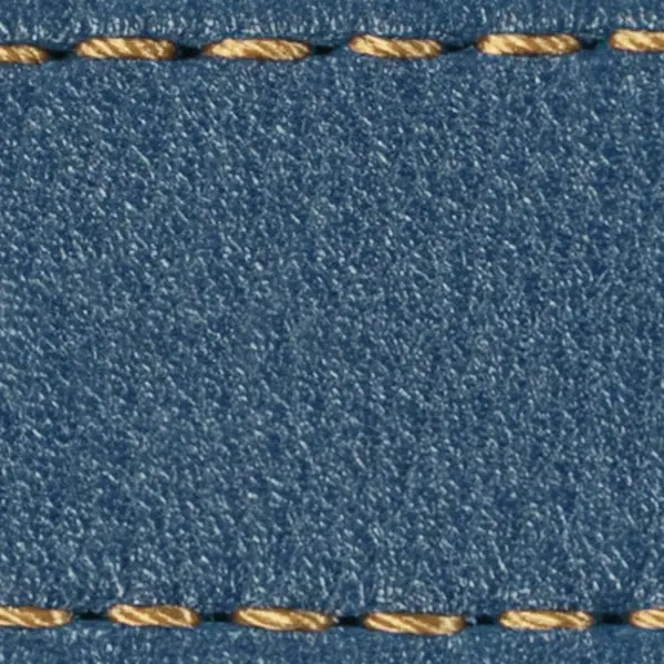 Pasek C1 20mm | Niebieski Jeans / Złota nić | Części skórzane bez klamry
